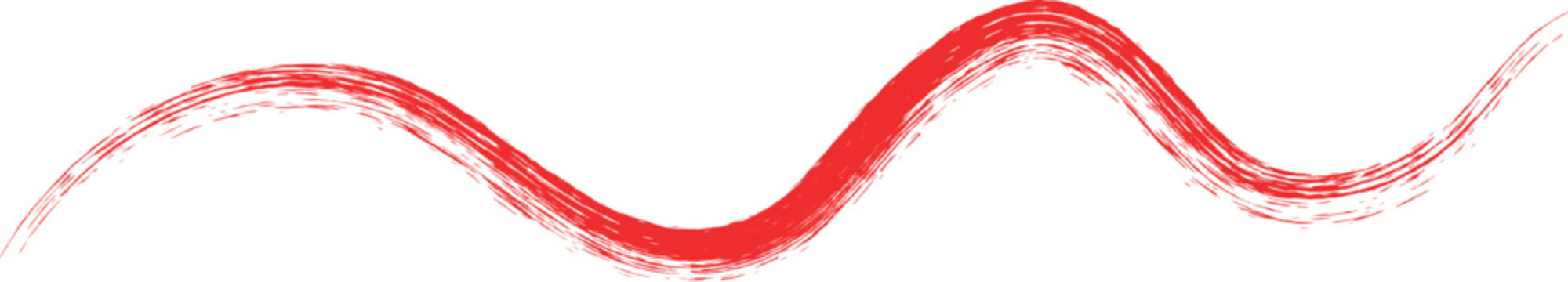 Line grunge wavy red abstract vector background. Marker hand-drawn line border set and scribble design elements. Curve wave seamless pattern. Line art striped. Lines hand drawn paint brush stroke. 