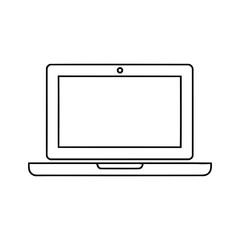 Minimal Line Laptop Icons Vector illustration	
