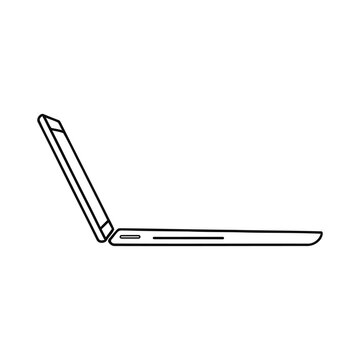 Minimal Line Laptop Icons Vector illustration	
