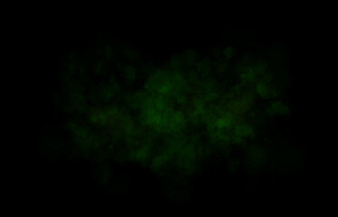 Highly translucent green smoke haze template on transparent background for mockups overlays and visual effects use