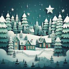 Snowy Forest Village
