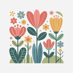 Delightful floral arrangement for adding a touch of natural beauty to your designs, perfect for spring events, cards, and creative projects originally vector