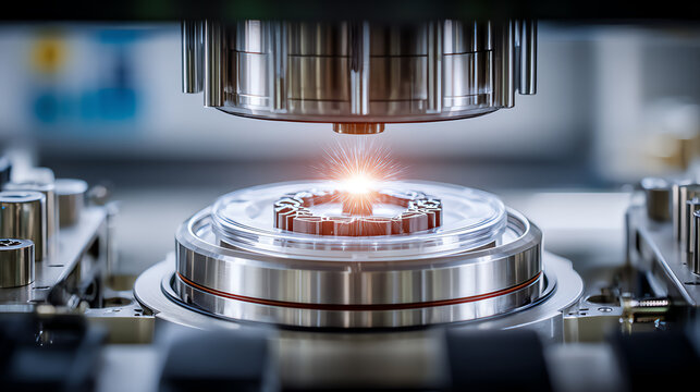 Cutting-edge technology in action, showcasing precise engineering and innovative design in a high-tech manufacturing process.