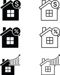 Real Estate Financial and Market Trend Icons
