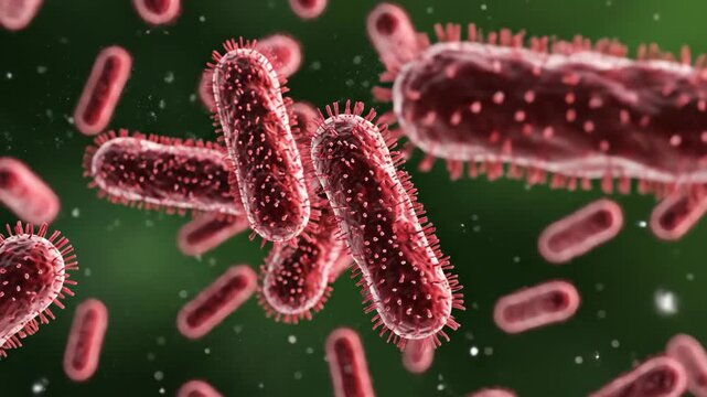 Microscopic Bacteria: Rod-Shaped Microorganisms