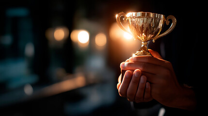 Recognition ceremony award background illustration faceless honor achievement defocused celebration prestige background applause trophy visualization success recognition