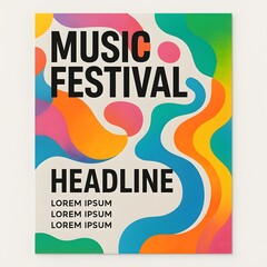 A music festival vibrant poster /handbill