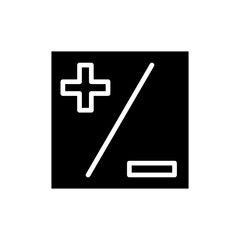 Obraz premium Plus minus icon, white background, vector illustration eps10. 