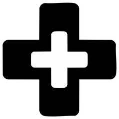 Obraz premium Medical Symbol with Black Background for Healthcare Services and Aid