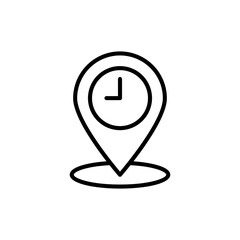 Job time location icon simple vector. Business person. Clock pressure, vector illustration, eps10.