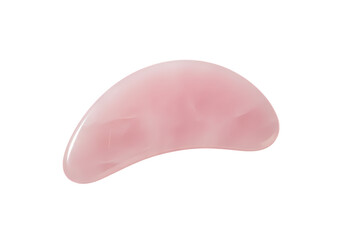Rose quartz gua sha tool for facial massage therapy