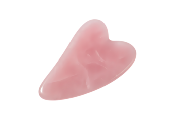 Rose quartz gua sha tool for skincare routine