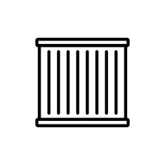 radiator icon. Trendy modern flat linear vector radiator icon on white background from thin line Furniture and household collection, outline vector illustration