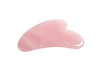 Rose quartz gua sha tool for facial massage beauty