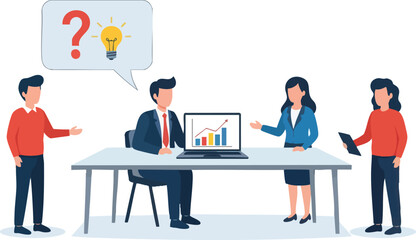 Fototapeta premium Business Meeting with Idea Generation and Data Analysis.