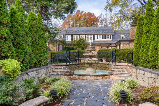 Angela Hancock William Prayer Garden and Carter Glass Mansion on the the Campus of Liberty University