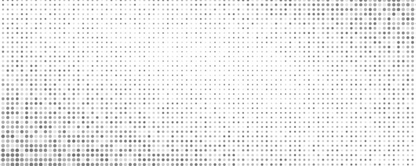Halftone gradient. Dotted gradient, smooth dots spraying and halftones dot background seamless horizontal geometric pattern