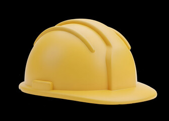 Fototapeta premium bright yellow construction hard hat helmet — perfect for construction, workplace safety, PPE, engineering, building sites, project management, or safety notices.