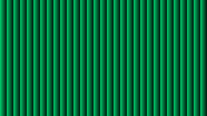 Vertical stripes of varying shades of green with subtle gradient effect and 3d depth