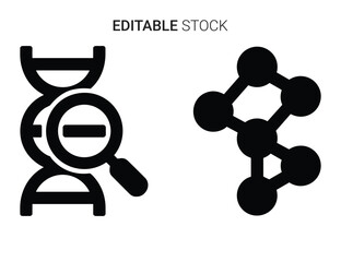 Genetic research dna analysis and abstract molecular structure for scientific concepts.