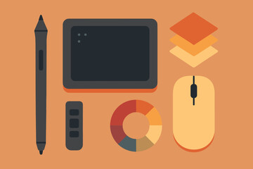 Digital marks chinese bubbles letters vector icon art full no colors tools