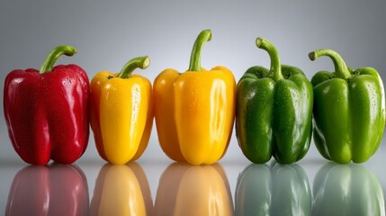 Colorful peppers display