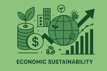 Ethical eco index icon finance credit illustration economic modern sustainable vector minimalism