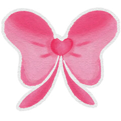 Pink heart bow 