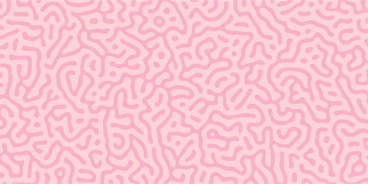Pink seamless vector pattern with hearts, floral curves, and line art for textile decoration and wallpaper design. tile, wave, color, purple, decor, leaf. Seamless vector art of tiger and leopard skin
