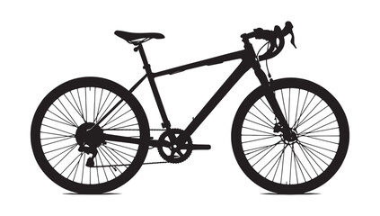 Sleek black gravel bike ready for adventure, perfect for fitness, commuting, or off-road trails, promoting an active lifestyle with modern design