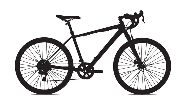 Sleek black gravel bike ready for adventure, perfect for fitness, commuting, or off-road trails, promoting an active lifestyle with modern design