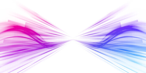 Neon stripes in the form of drill, turns and swirl. Abstract high-speed motion with long exposure and neon light painting, featuring glittering fire flare traces, optic fiber twists. Vector PNG.	