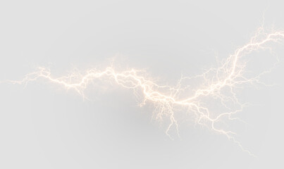 A striking yellow lighting bolt arcs across the dark sky, sending sparks of electricity and golden light. Thunder echoes with energy and danger. PNG captures every flash.