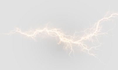 A striking yellow lighting bolt arcs across the dark sky, sending sparks of electricity and golden light. Thunder echoes with energy and danger. PNG captures every flash.