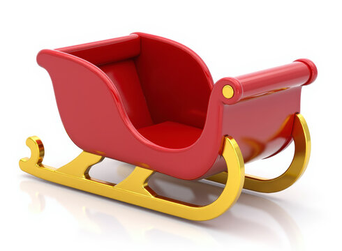 trineo navide&ntilde;o, papa noel, transporte, mobiliario, sofas, silla, trineo, decoraciones, cama, designio, madera, antique, 3d, ilustraci&oacute;n, acunar, viejo, de lujo, asiento, navidad