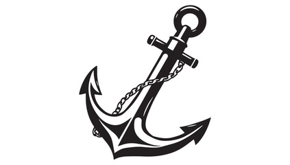 Bold anchor with chain design evokes nautical strength and maritime adventures, perfect for branding, tattoos, or decorative projects showing seafaring spirit.