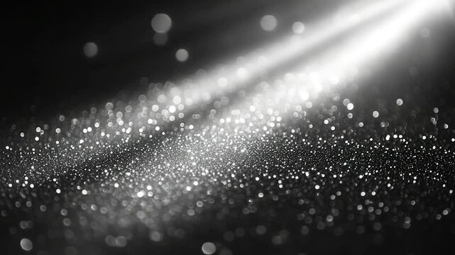 Video A single light beam shines bright in a darkened space, perfect for representing guidance or clarity