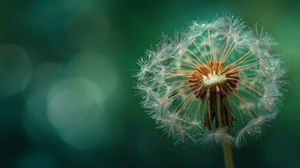 Dandelion seed head closeup