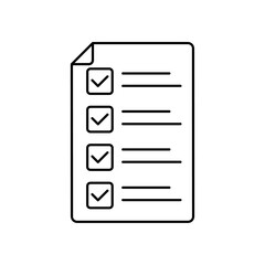 checklist icon outline editable stroke line drawing eps.