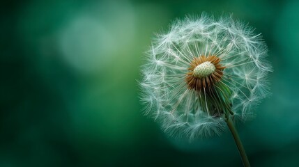 Dandelion seedhead close up