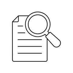 searching icon outline editable stroke line drawing eps.