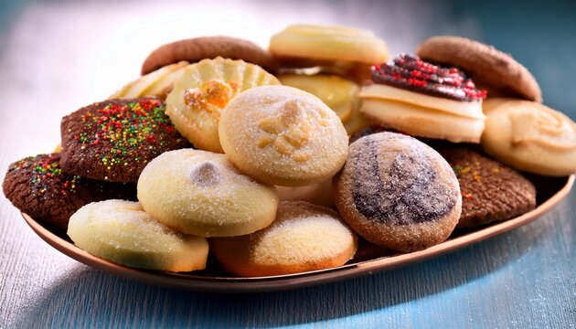 assorted delicious sugar cookies variety sweet treats