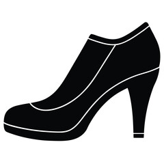 human heel on white background