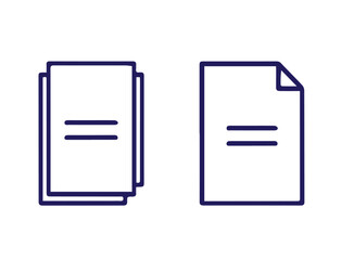 Two stacks of documents, one neatly aligned, the other slightly askew, representing organization and paperwork.