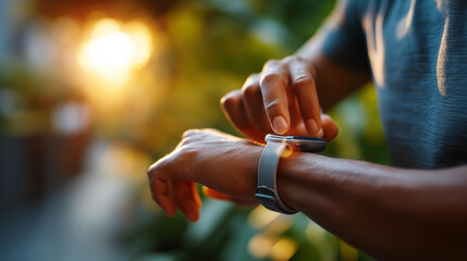 Wrist device tracking energy and liquid intake soft defocused health background smartwatch hydration monitoring fitness metrics display wellness tracking technology athletic