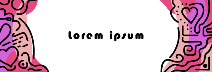 Bright postcard on the holiday day, space for text. Memphis pattern.