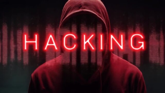 Cybersecurity Hacking Concept - Digital Dark Web Visualization