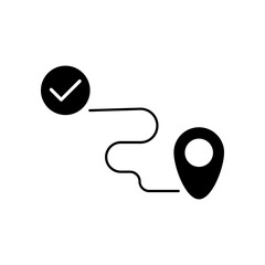 route icon outline editable stroke line drawing eps.