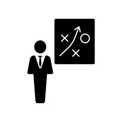 strategy icon outline editable stroke line drawing eps.