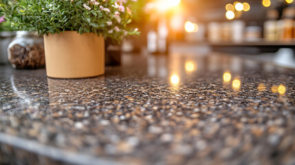 An elegant dining table arrangement featuring a clear glass jar filled with a vibrant bouquet of roses and mixed flowers placed on a rustic burlap runner